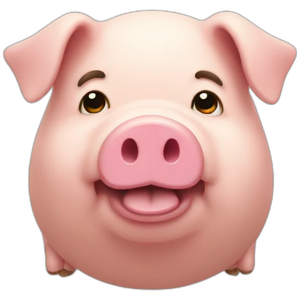 a fat pig emoji