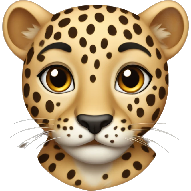 Cute leopard emoji