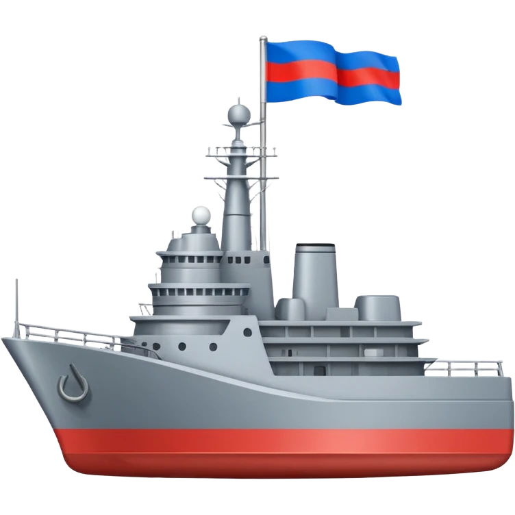 warship with russia flag emoji