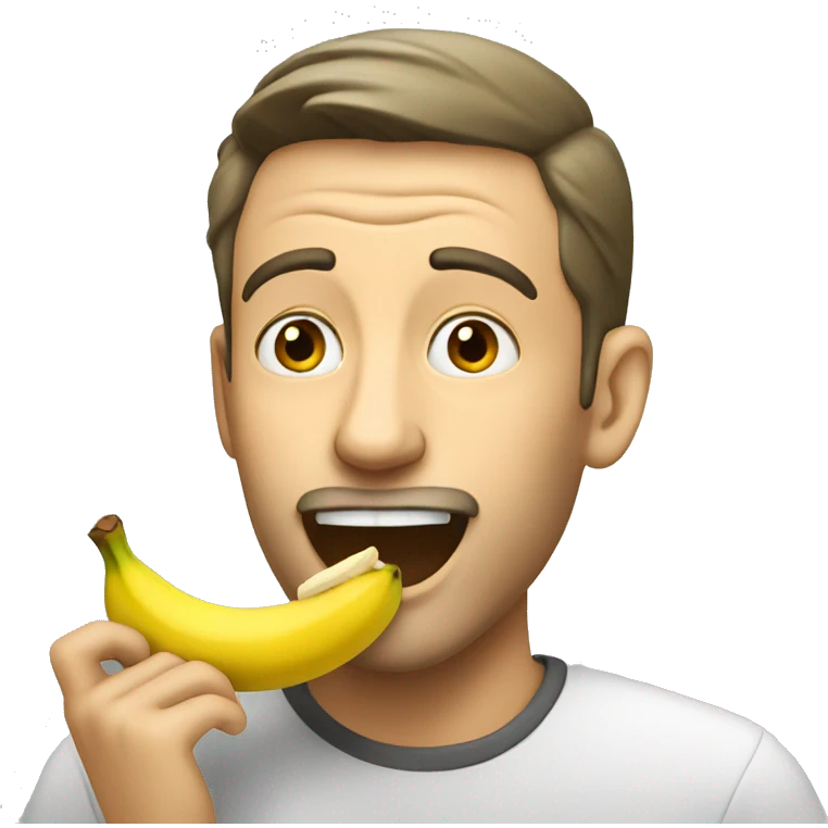Man eat banana emoji