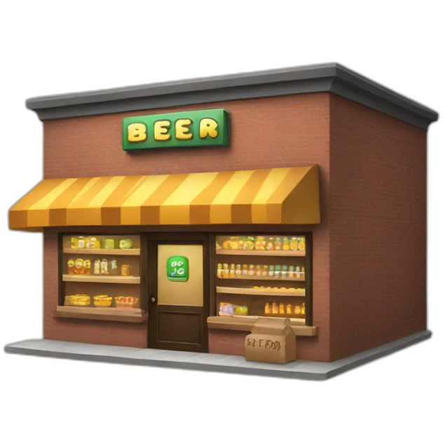 Store-with-beer emoji