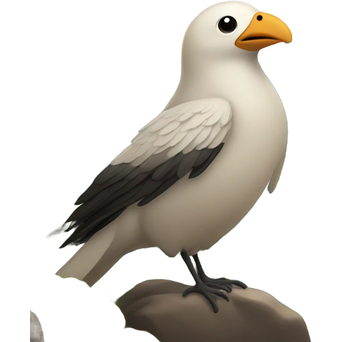 Bird over mountain emoji