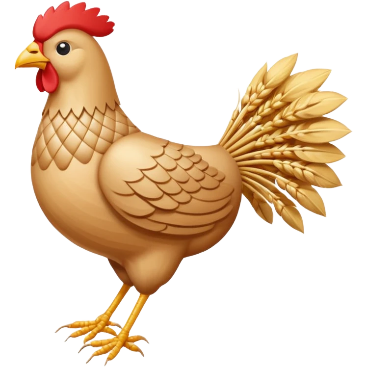 badminton cock made of wheat emoji