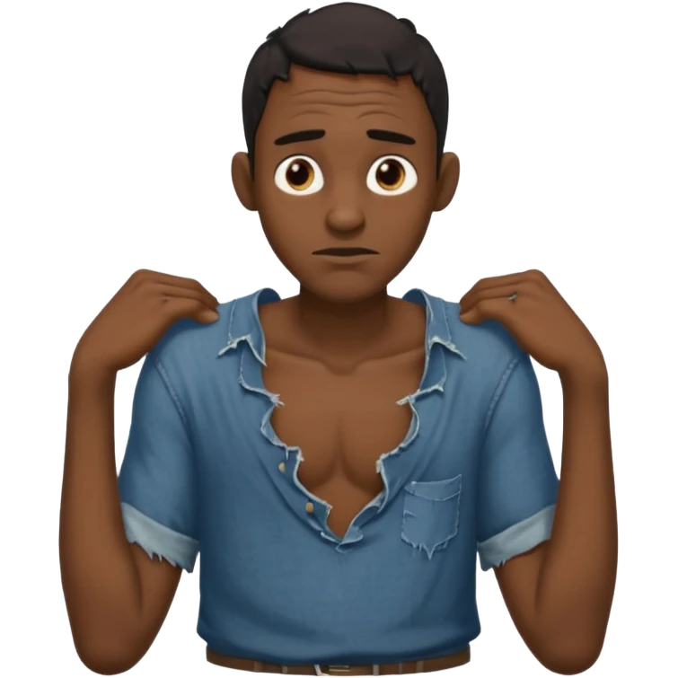 Lanky black guy with hunchback emoji