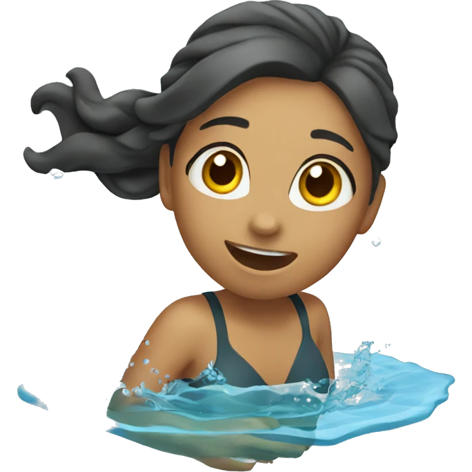 Girl diving in water emoji