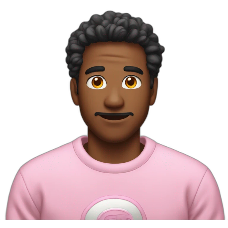 Zinzin guy wearing a Kirby sweatshirt emoji