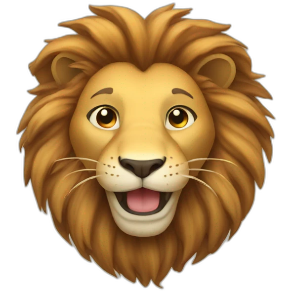 happy lion emoji