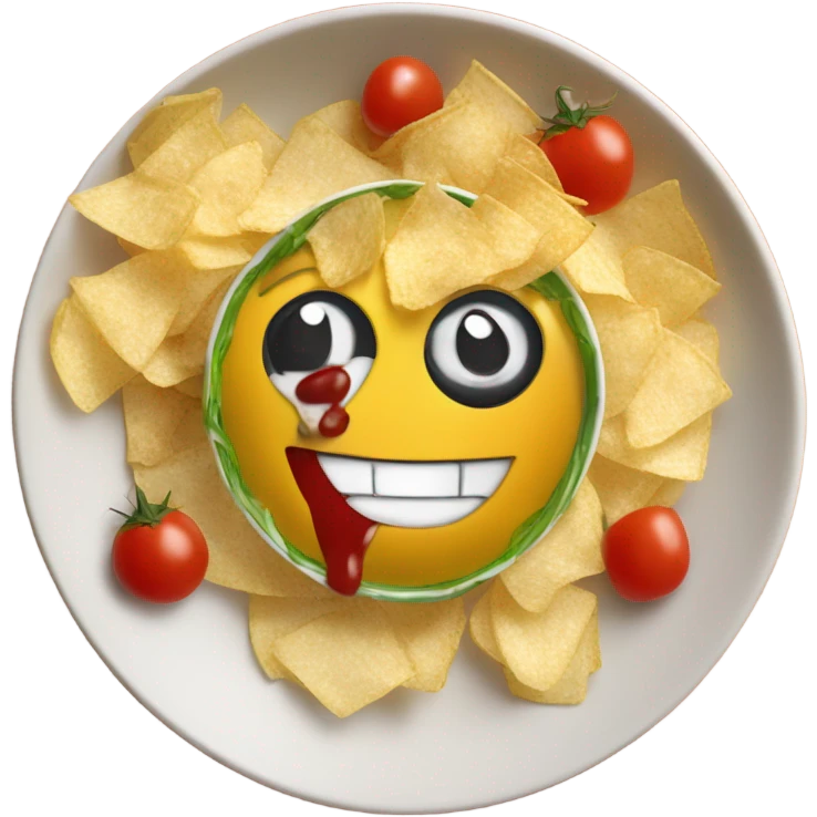 chips and salsa with face  emoji