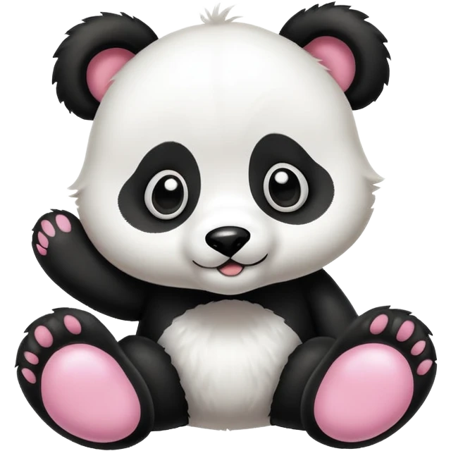 Haceme un perro con patas de panda emoji