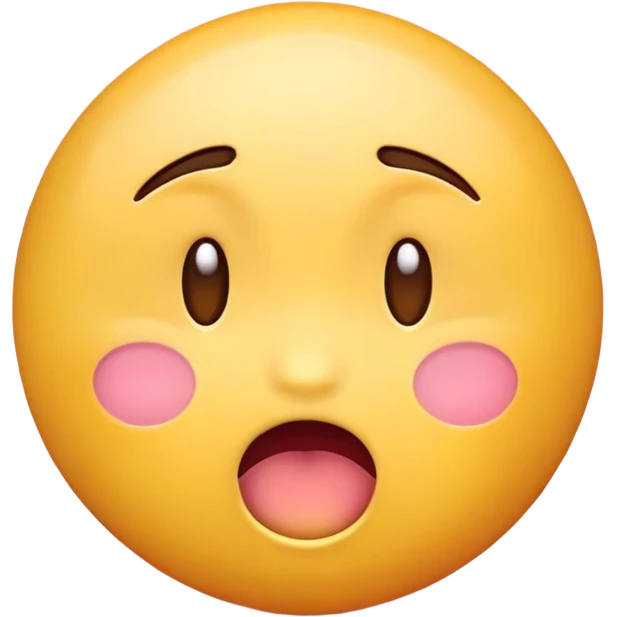 yellow emoji face moaning with blush emoji