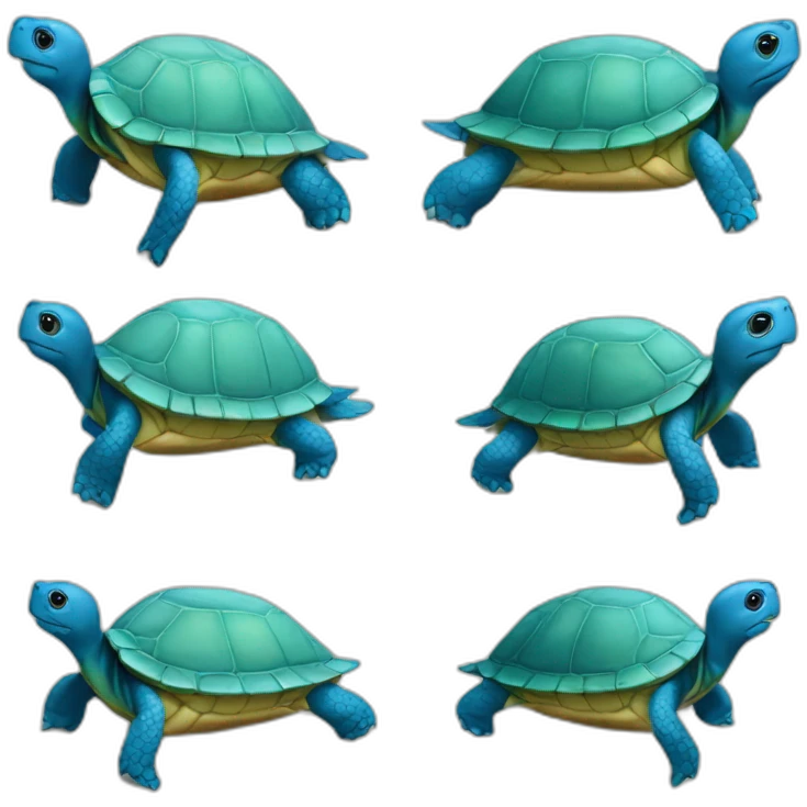Tortue bleu emoji