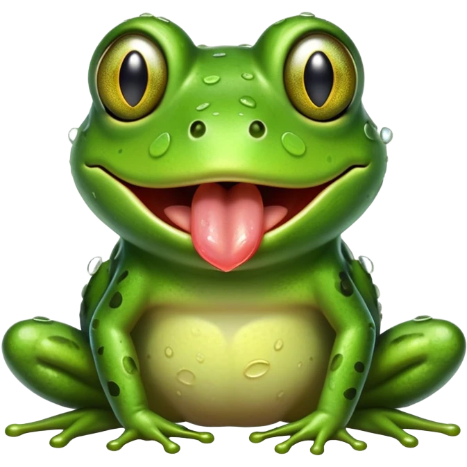 Frog sticking out its tongue  emoji