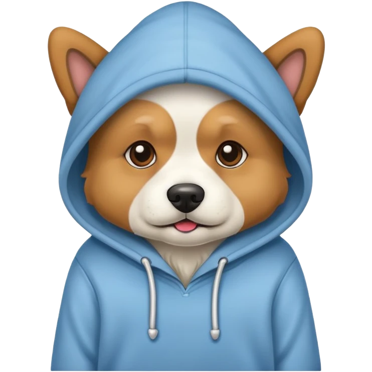 Dog wearing a hoodie emoji