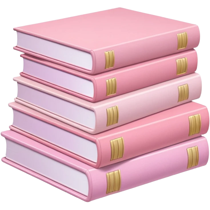 stack of pastel pink stack of pale pink Language learning books emoji