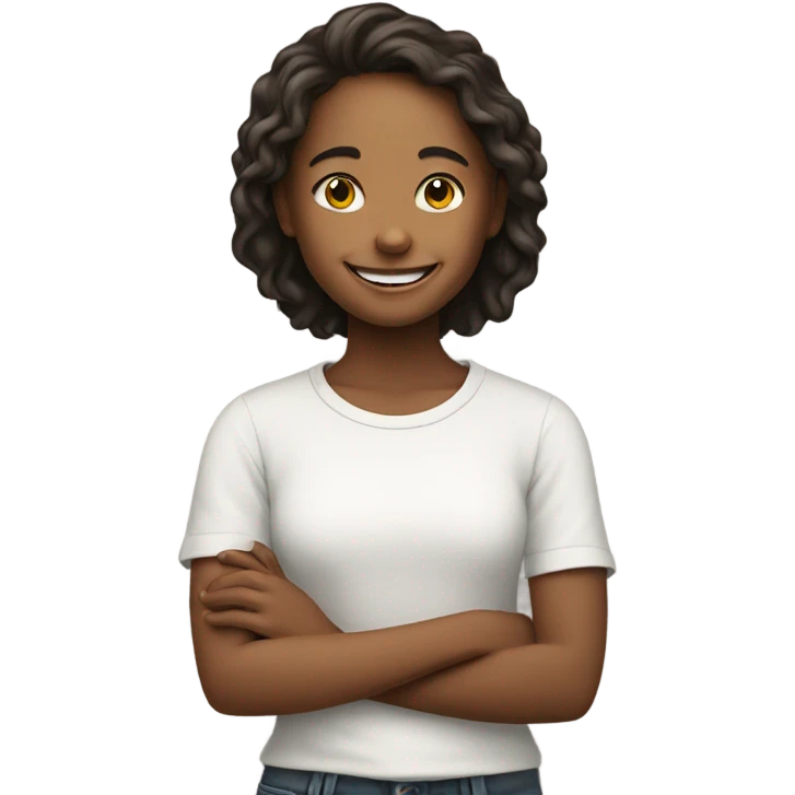smiling girl with boy emoji