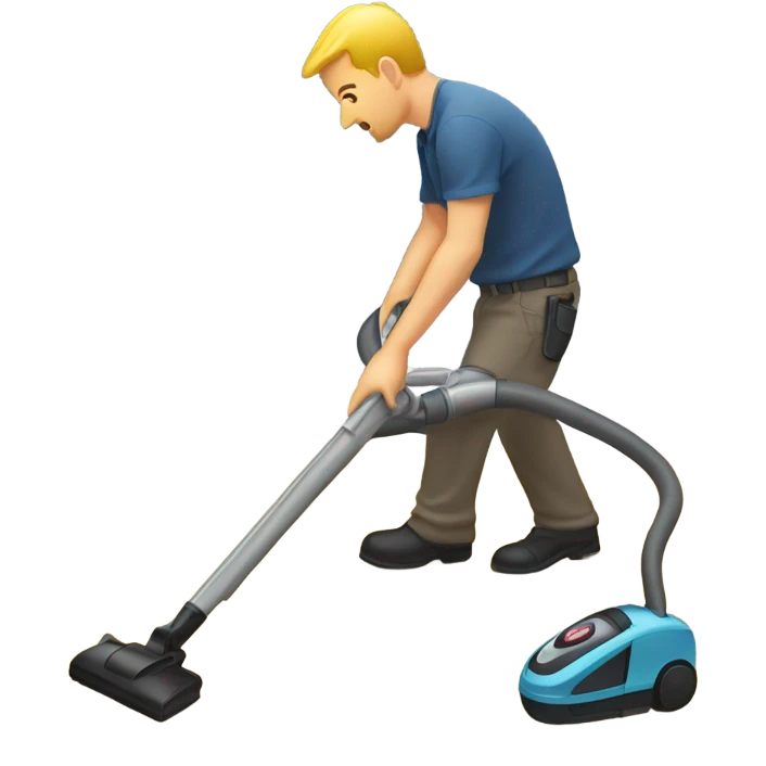 Man vacuuming emoji