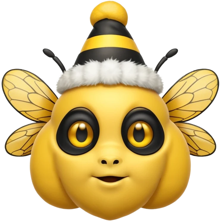 fat bee with party cap emoji