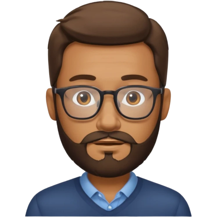 glasses man with beard emoji