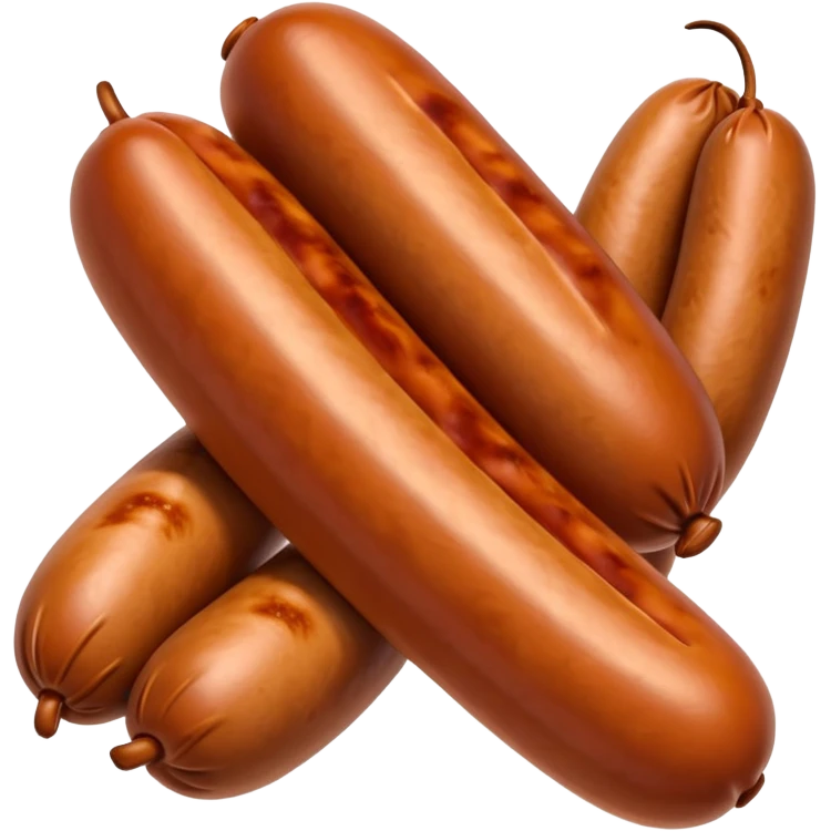 Three sausages linked together.
Apple emoji style emoji