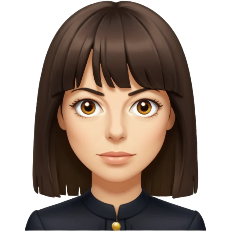 claudia winkleman lots of fringe emoji