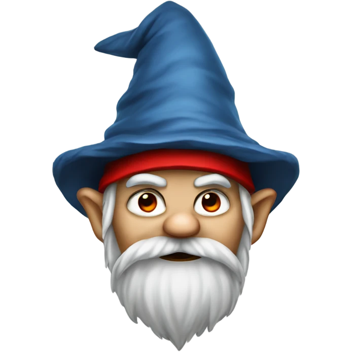 Angry gnome with big red hat  emoji