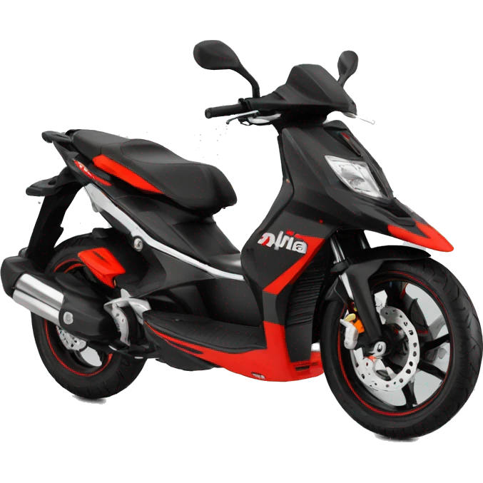 Black and red aprilia sr 50 replica 50cc emoji