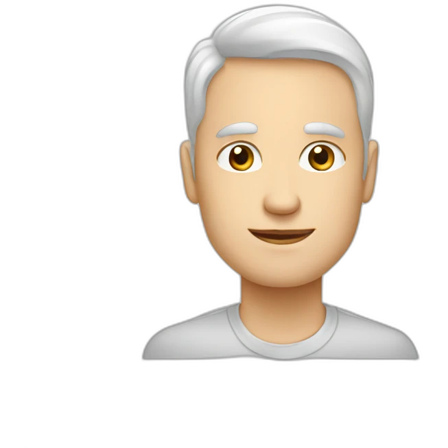 Single men human white vector emoji