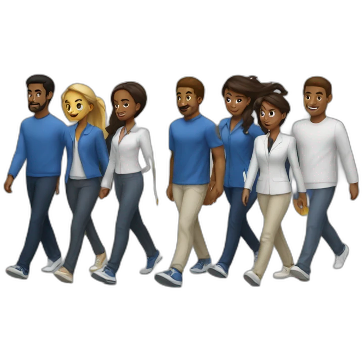 team walk emoji
