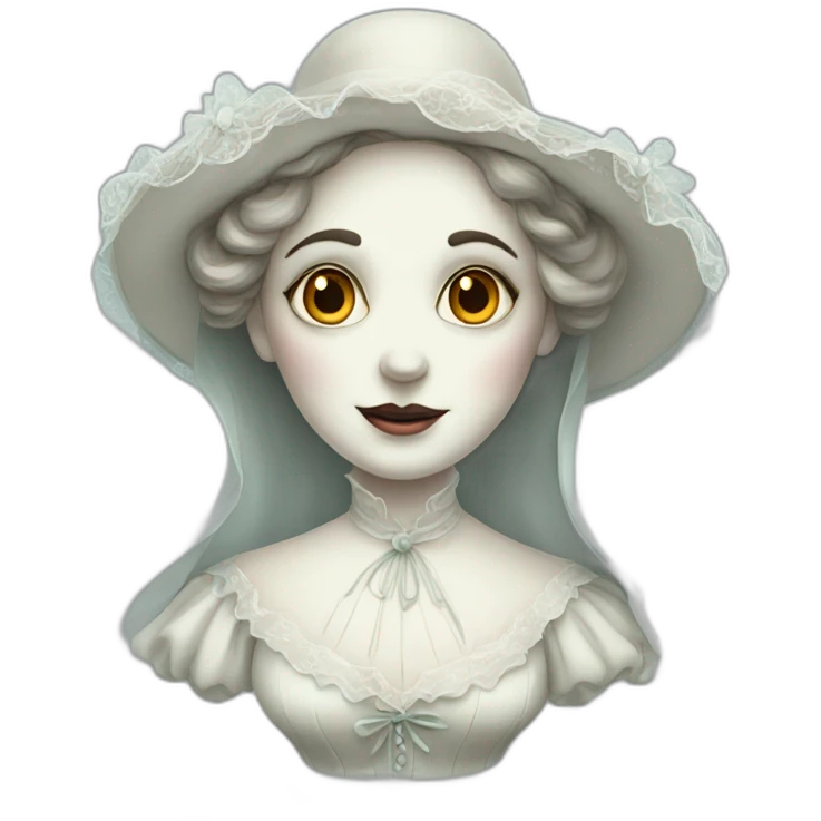 victorian lady ghost emoji