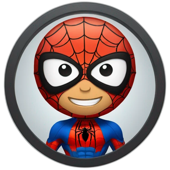 Circular Spider Man emoji