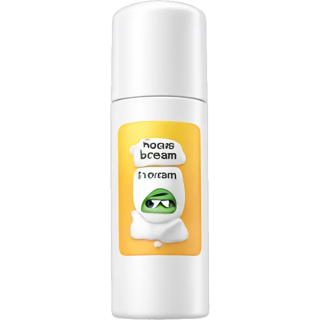 eye cream bottle with label emoji