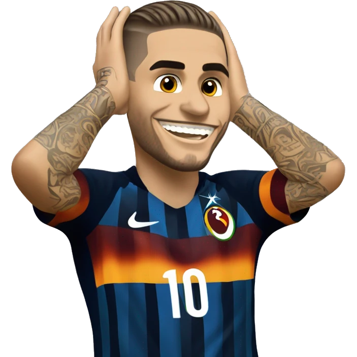 Mauro Icardi Galatasaray ear celebration emoji