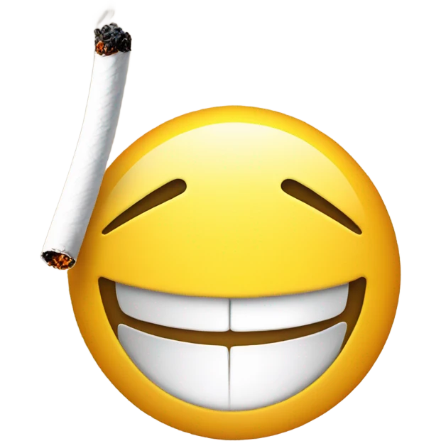Smile face with cigarette  emoji