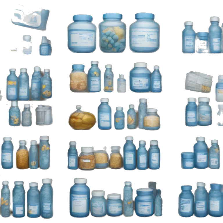blue pharmacy emoji