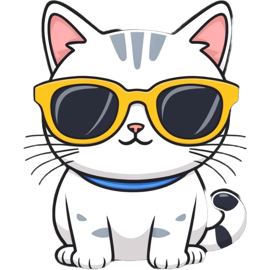 Cat with sunglasses emoji