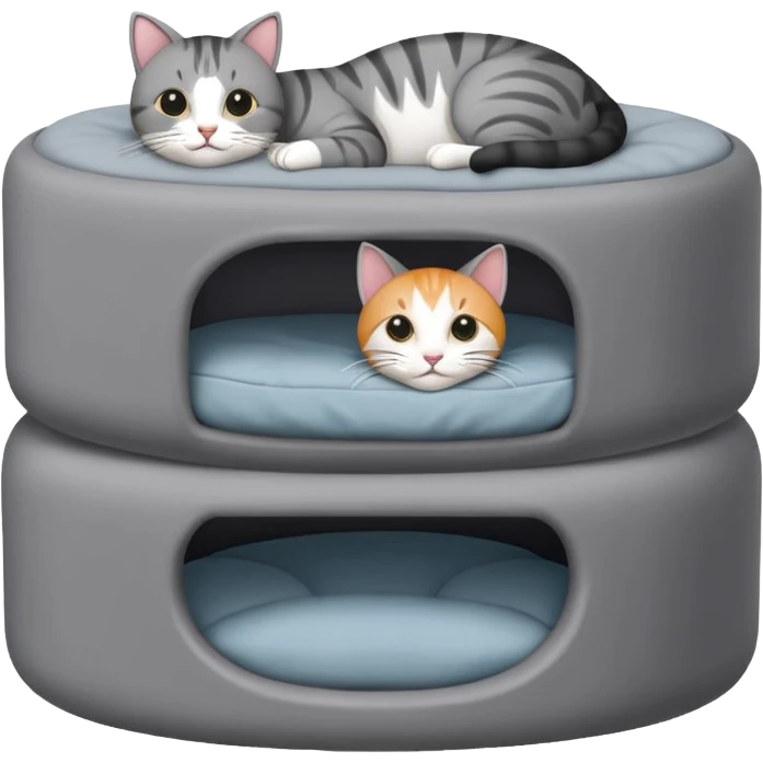Minimal Cat condo with cat’s bed emoji