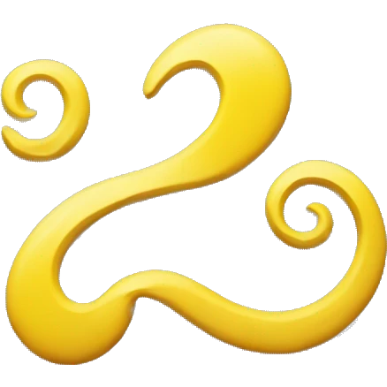 Yellow waning moon quarter along with a white infinity symbol emoji