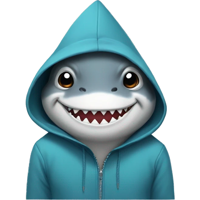 Shark in a hoodie  emoji