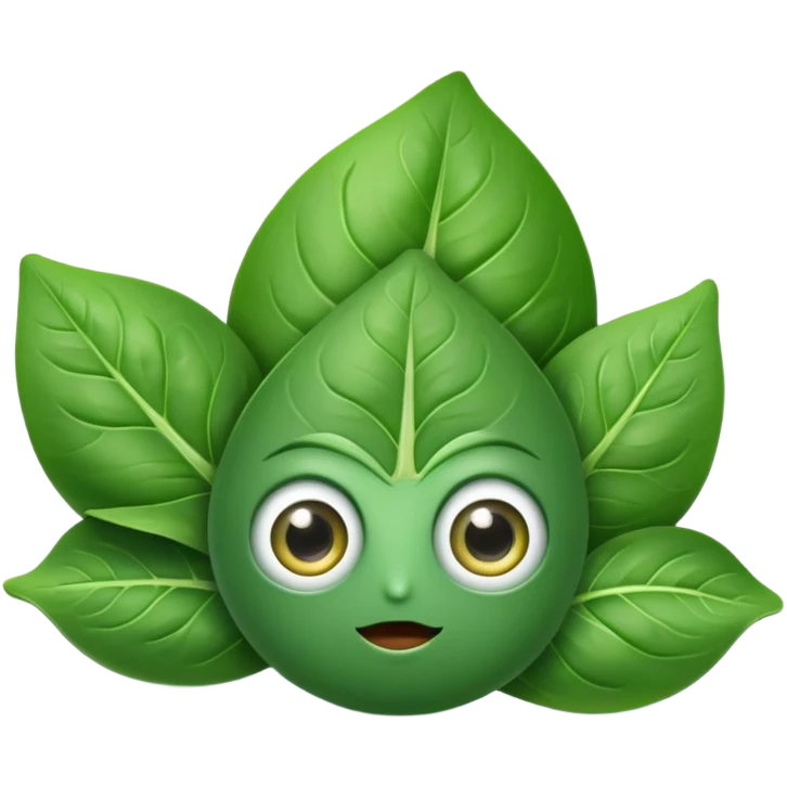 Spinach with eyes emoji