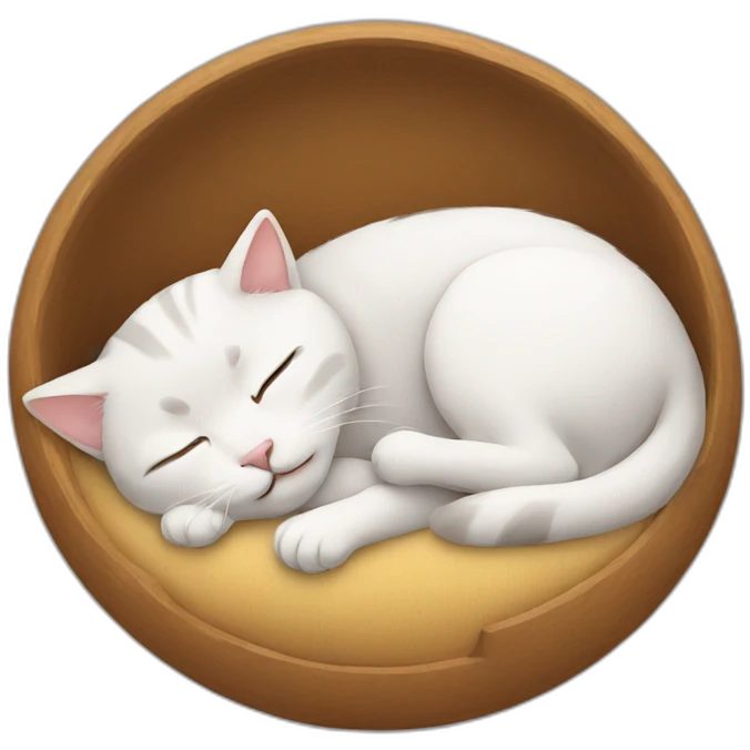 Cat sleeping emoji