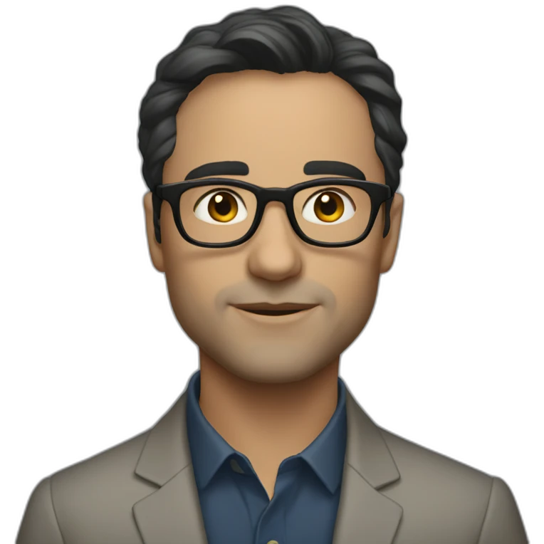 Douglas Leonard with glasses and dark hair emoji