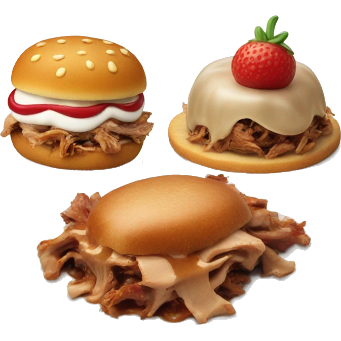 Dessert and pulled pork emoji