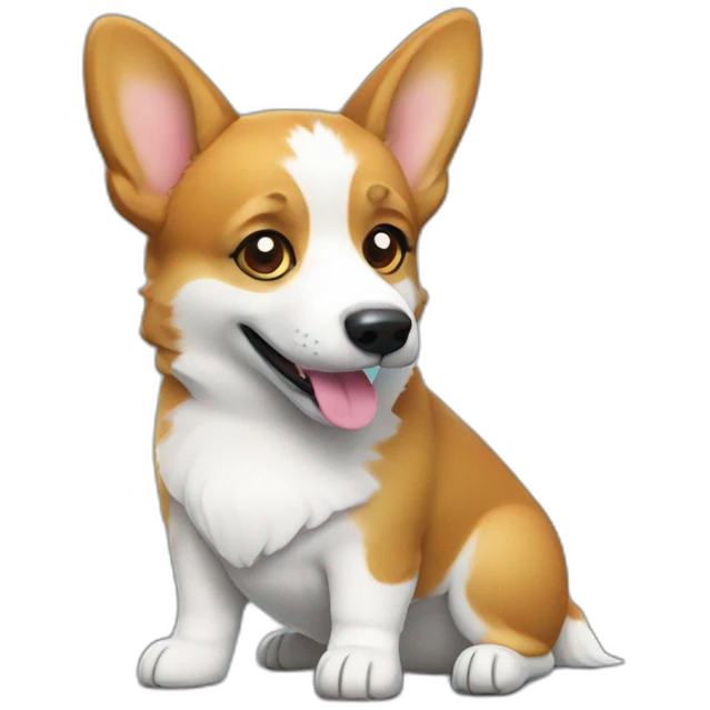 Corgi coding emoji
