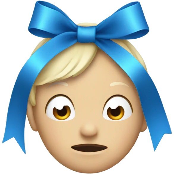 blue bow clean  emoji