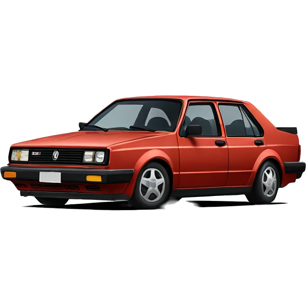 Rusty red 80s Jetta emoji