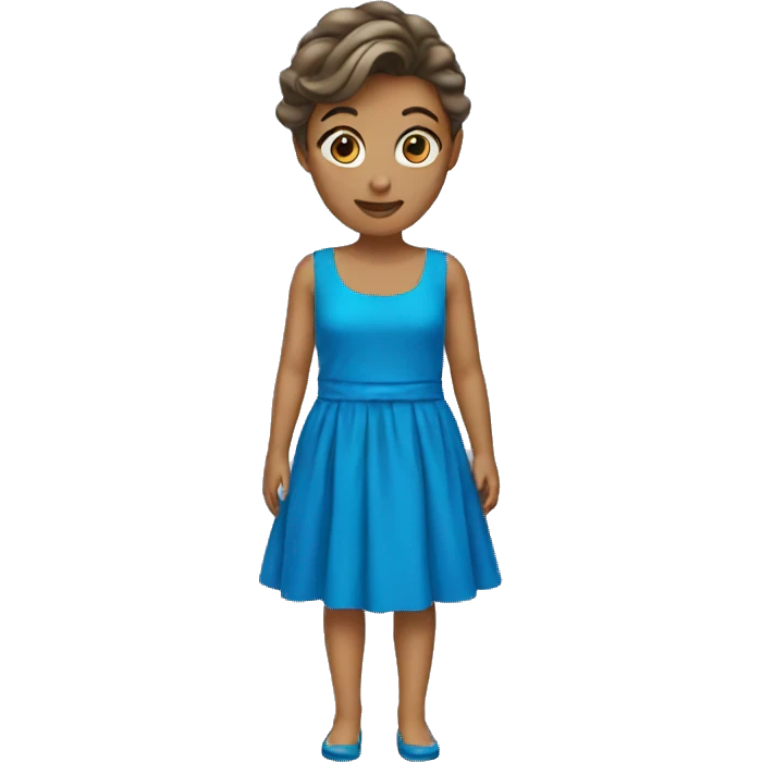 blue dress emoji