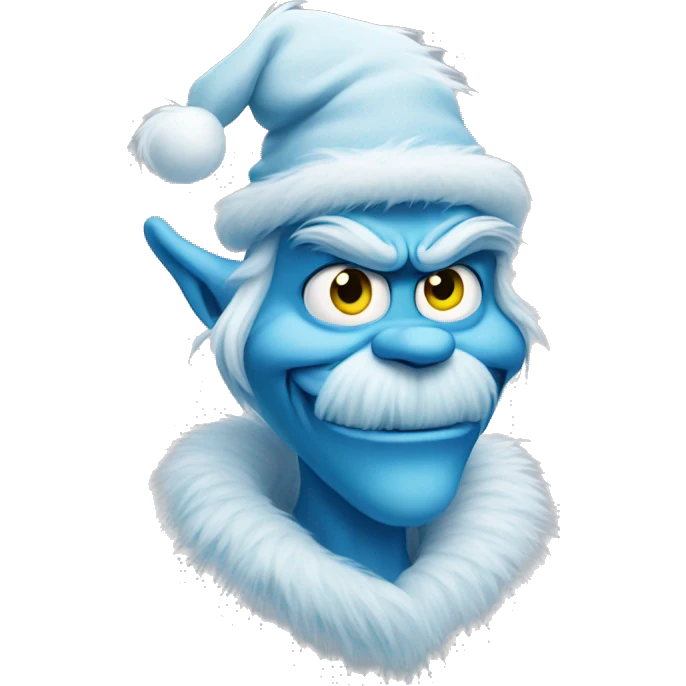 frosty blue grinch emoji