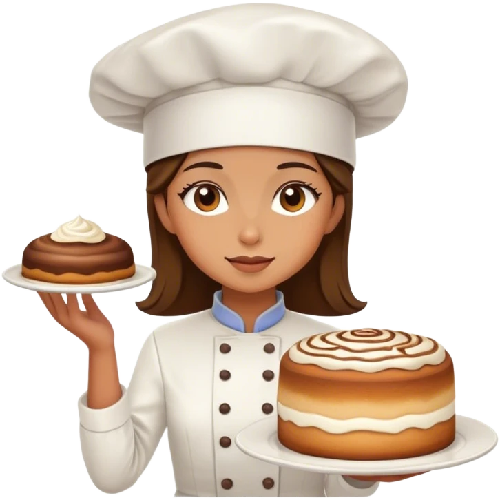 baker tiramisu girl emoji