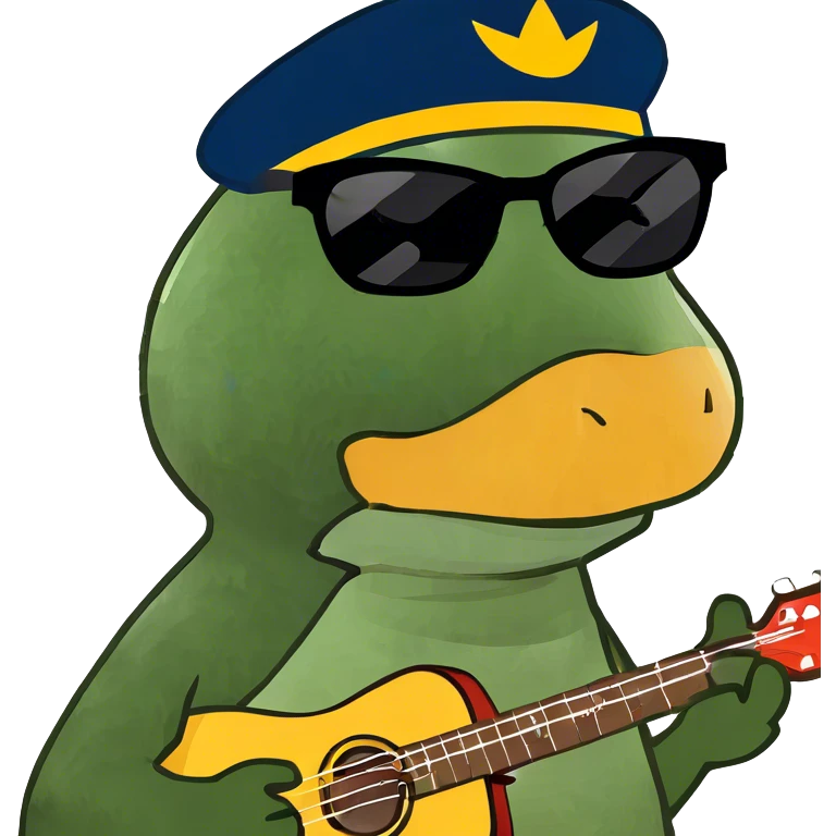 duck with a guittar  emoji