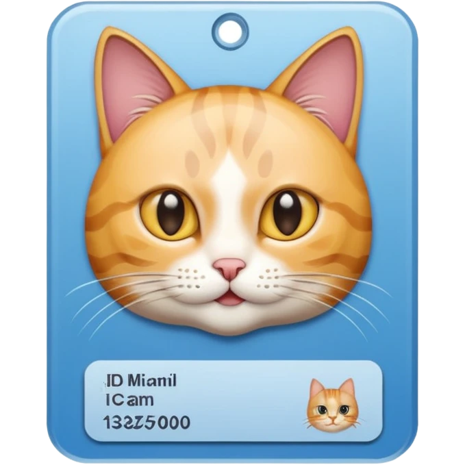 ID card for cat emoji